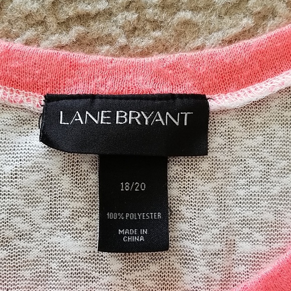 Lane Bryant Pink Peach White Top 18/20 NWOT - Picture 2 of 3